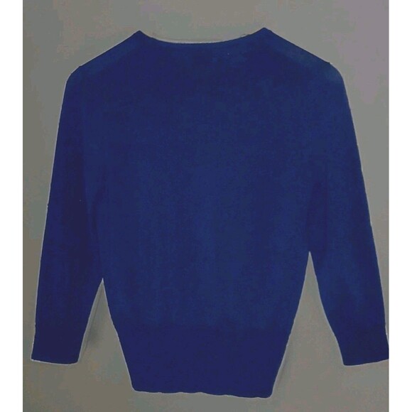 Ann Taylor Navy Blue CARDIGAN Sz Small Button-Up Sweater Women's CLASSIC Career - Picture 2 of 10